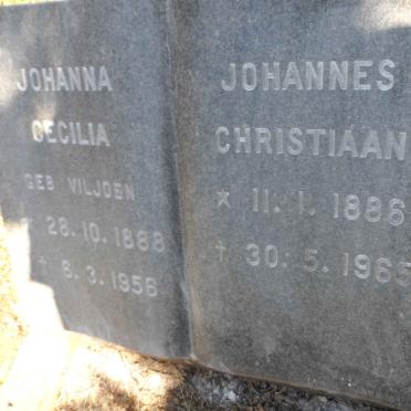 VORSTER Johannes Christiaan 1886-1965 &amp; Johanna Cecilia VILJOEN 1888-1956