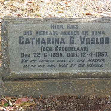 VOSLOO Catharina G. nee GROBBELAAR 1895-1957