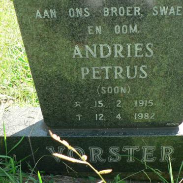 VORSTER Andries Petrus 1915-1982