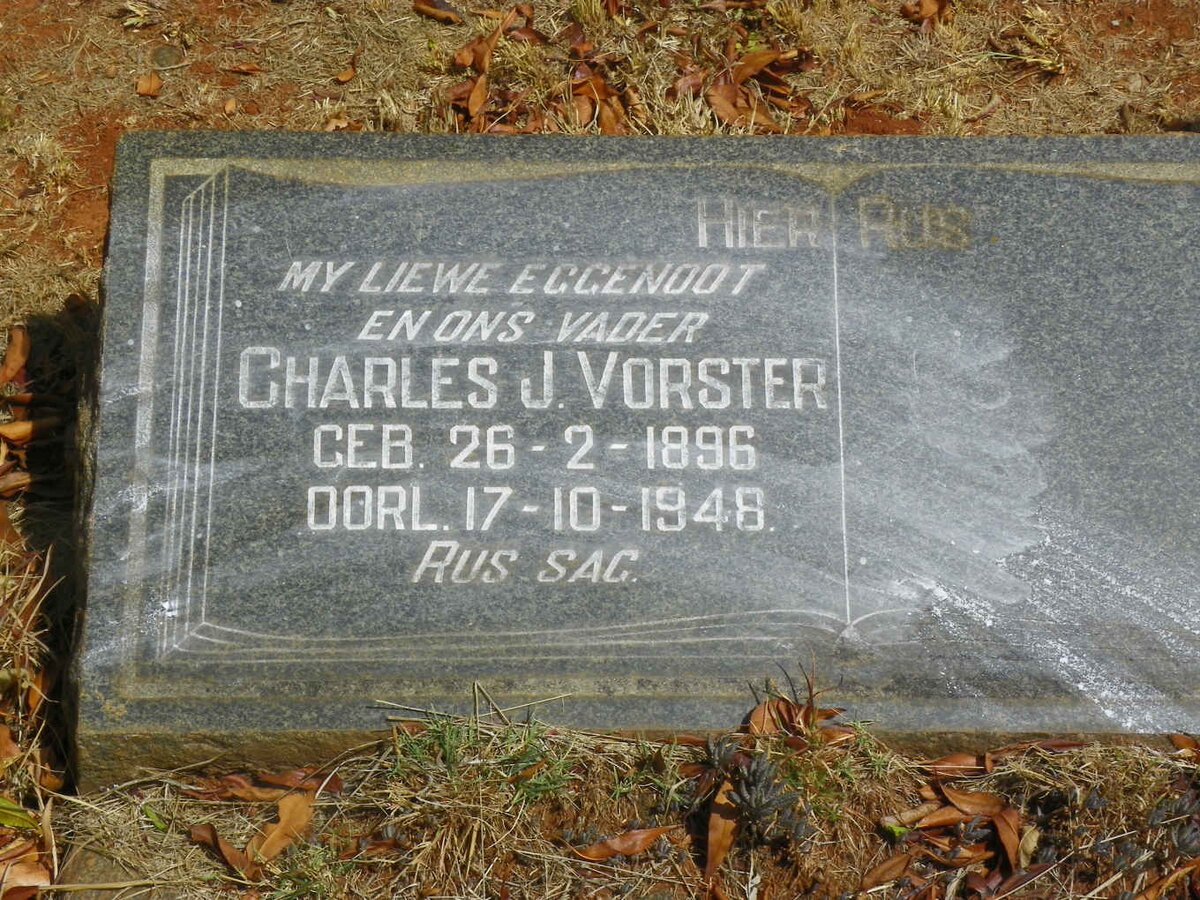 VORSTER Charles J. 1896-1948