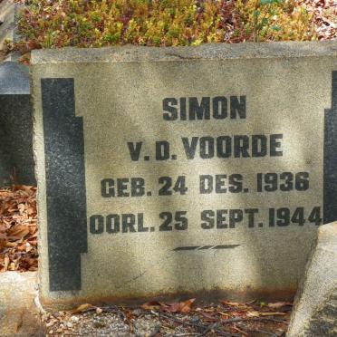 VOORDE Simon, v.d. 1936-1944