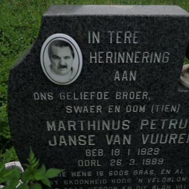 VUUREN Marthinus Petrus, Janse van 1929-1989