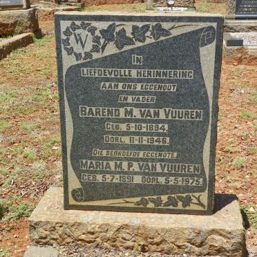 VUUREN Barend M., van 1894-1946 &amp; Maria M.P. 1891-1975