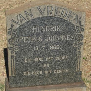 VREDEN Hendrik Petrus Johannes, van -1966