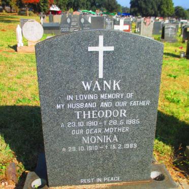 WANK Theodor 1910-1985 &amp; Monika 1910-1989