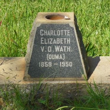 WATH Charlotte Elizabeth, v.d. 1859-1950