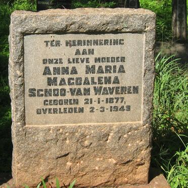 WAVEREN Anna Maria Magdalena, van SCHOO 1877-1949