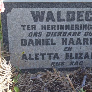 WALDECK Daniel Haarhoff &amp; Aletta Elizabeth