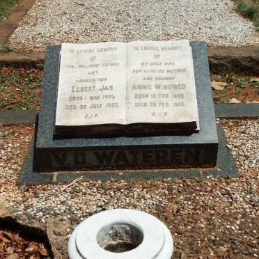 WATEREN Egbert Jan, v.d. 1893-1963 &amp; Annie Winifred 1898-1953