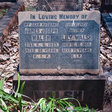 WALSH James Joseph -1953 &amp; Lily -1958