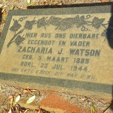WATSON Zacharia J. 1889-1944