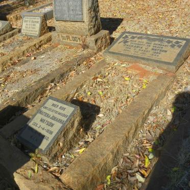 WATSON Zacharia J. 1889-1944 &amp; Matiena Johanna 1896-1960