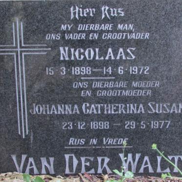 WALT Nicolaas, van der 1898-1972 &amp; Johanna Catherina Susanna 1898-1977