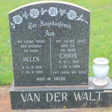 WALT Chris, van der 1913-1999 &amp; Helen 1916-1989