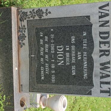 WALT Dion, van der 1969-1991
