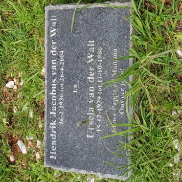 WALT Hendrik Jacobus, van der 1936-2004 &amp; Ursela 1939-1980