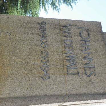 WALT Johannes, van der 1908-1943