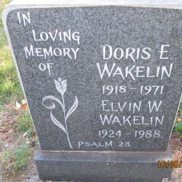 WAKELIN Elvin W. 1924-1988 &amp; Doris E. 1918-1971