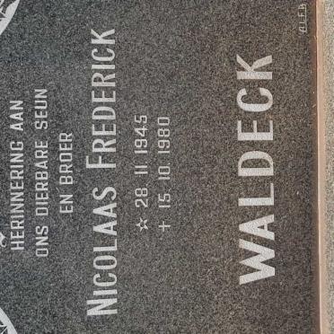 WALDECK Nicolaas Frederick 1945-1980