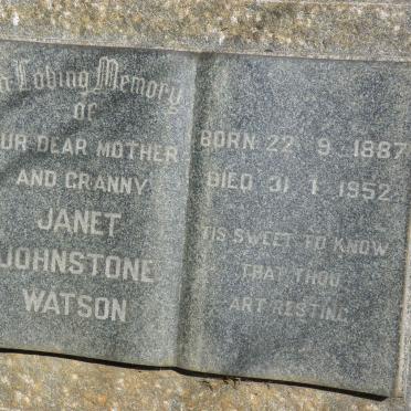 WATSON Janet Johnstone 1887-1952