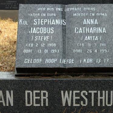 WESTHUIZEN Stephanus Jacobus, van der 1908-1993 &amp; Anna Catharina KRUGER 1911-1997