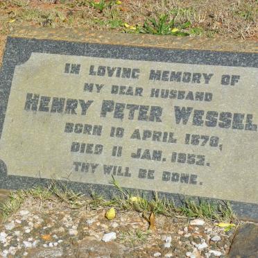 WESSELS Henry Peter 1870-1952