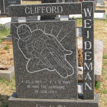 WEIDEMAN Clifford 1965-1985