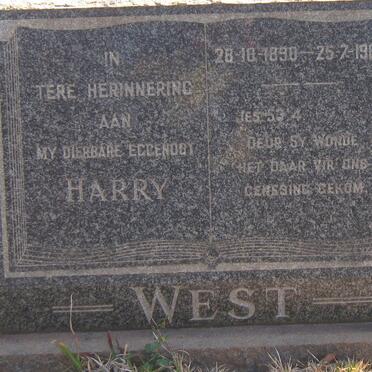 WEST Harry 1890-1963