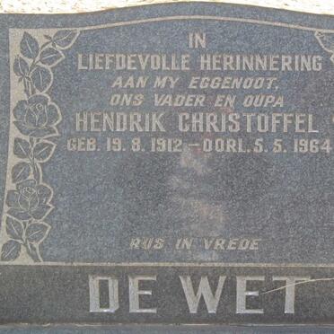 WET Hendrik Christoffel, de 1912-1964