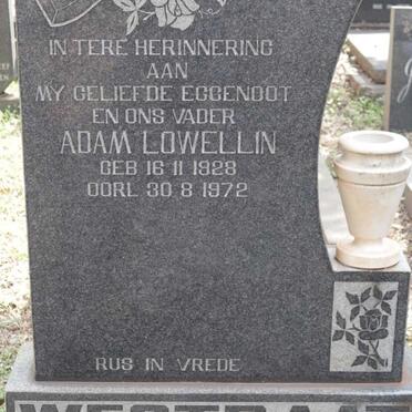 WESTRAAT Adam Lowellin 1928-1972
