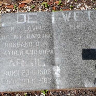 WET Argie, de 1903-1983