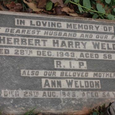 WELDON Herbert Harry -1943 &amp; Ann -1945