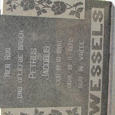 WESSELS Petrus Jacobus 1896-1972
