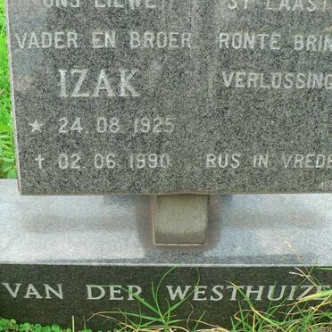 WESTHUIZEN Izak, van der 1925-1990