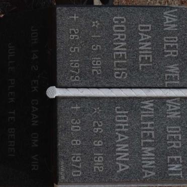 WEL Daniel Cornelis, van der 1912-1979 :: ENT Wilhelmina Johanna, van der 1912-1970