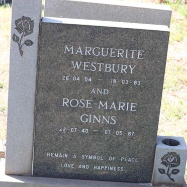 WESTBURY Marguerite 1904-1983 :: GINNS Rose-Marie 1940-1987