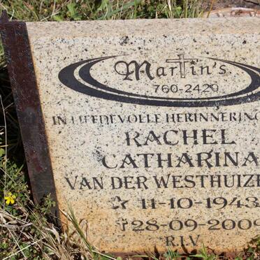 WESTHUIZEN Rachel Catharina, van der 1943-2009