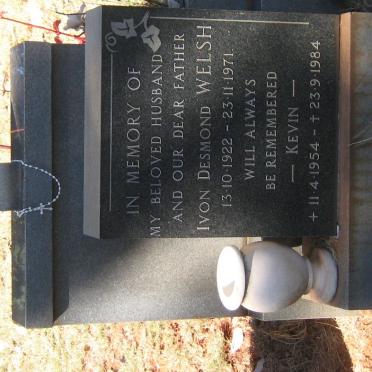 WELSH Ivon Desmond 1922-1971 ::  WELSH Kevin 1954-1984
