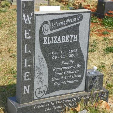 WELLEN Elizabeth 1923-2009