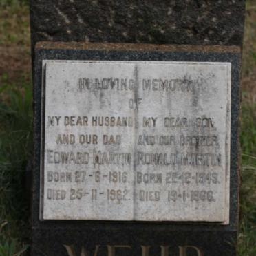 WEHR Edward Martin 1916-1962 :: WEHR Ronald Martin 1943-1966