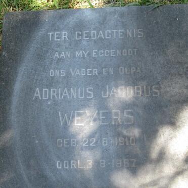 WEYERS Adrianus Jacobus 1910-1967