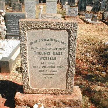 WESSELS Theunis Hase 1893-1948