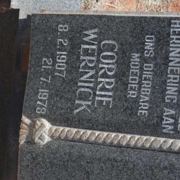 WERNICK Corrie 1907-1978