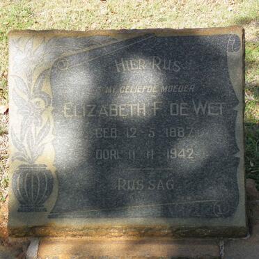 WET Elizabeth F., de 1887-1942