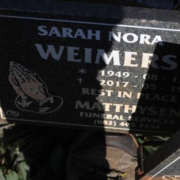 WEIMERS Sarah Nora 1949-2017