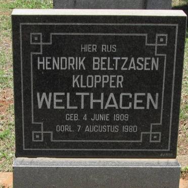 WELTHAGEN Hendrik Beltzasen Klopper 1909-1980