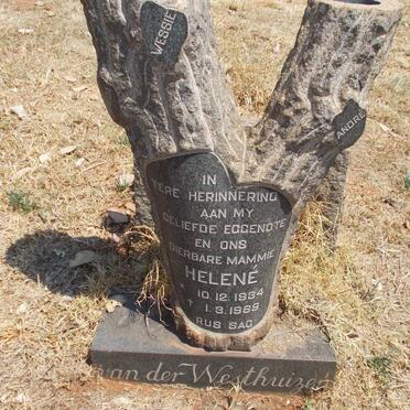 WESTHUIZEN Helene, van der 1934-1969
