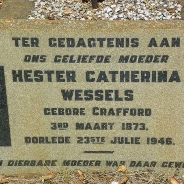 WESSELS Hester Catherina nee CRAFFORD 1873-1946