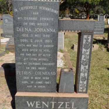 WENTZEL Petrus Coenraad 1890-1967 &amp; Diena Johanna 1892-1957