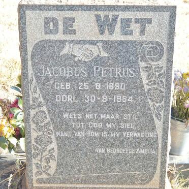 WET Jacobus Petrus, de 1890-1964